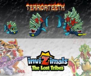 Puzzle Terrorteeth, η τελευταία εξέλιξη. Invizimals The Lost Tribes. Υδάτινο Invizimal που τρώει πολύ γρήγορη και ότι όλα όσα δαγκωμάτων